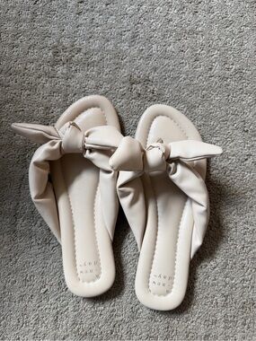 a new day Cream Knot Slide Sandals
